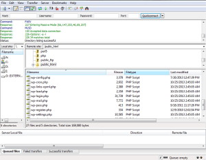 Filezilla screenshot