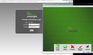 An example of Untangle running in Virtual Machine.