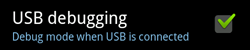 USB debugging enabled.