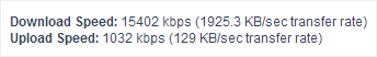 My regular internet speed.