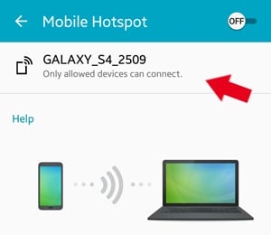 Android Mobile Hotspot Name