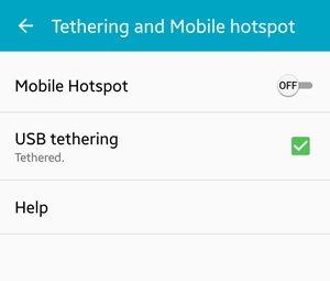 Android USB Tethering