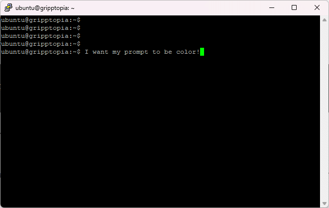 Ubuntu server prompt with no color