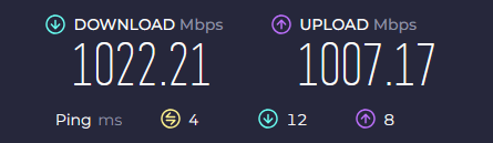 1 gigabit connection through 2.5GbE